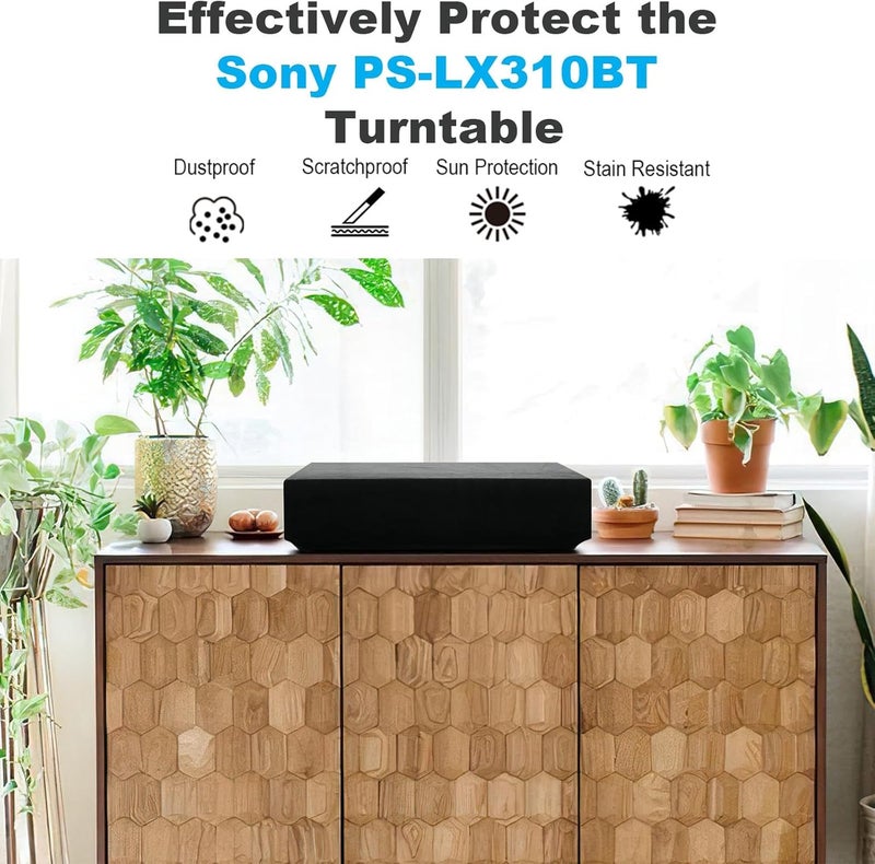 TXesign Stretch Dust Cover Compatible with Sony PS-LX310BT Turntable, Protective Cover Turntable Soft Fleece Sleeve with Elastic Band - Image 4